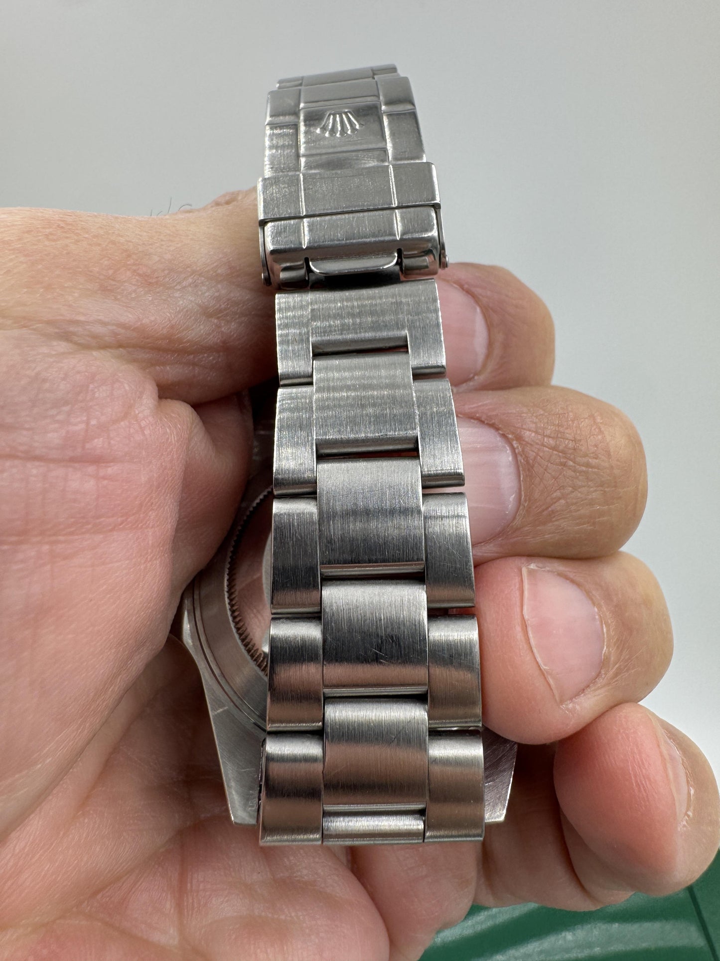 Full Set Rolex Explorer 16570 Black Dial Box And Papers F-Serial No Holes Case