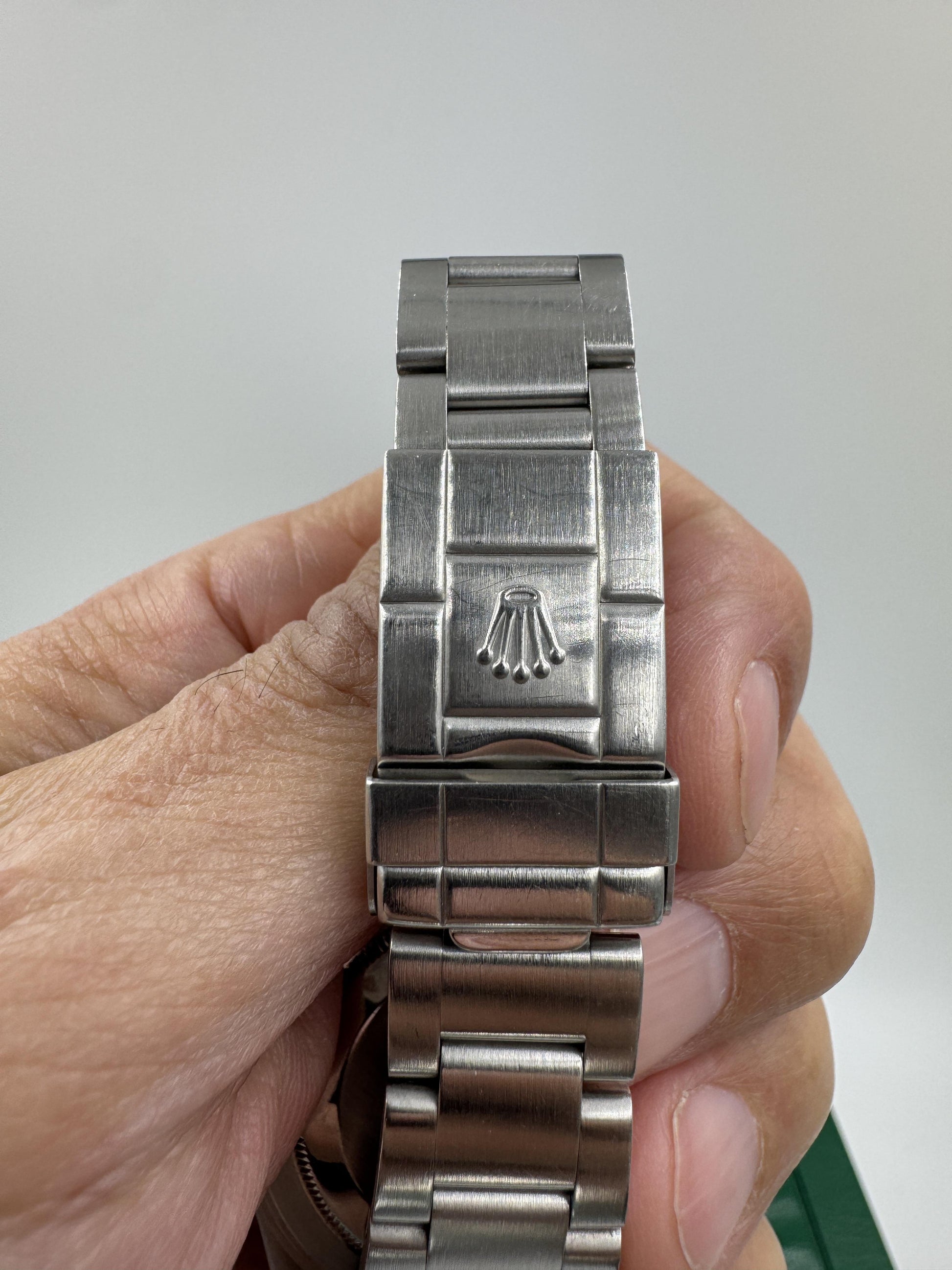 Full Set Rolex Explorer 16570 Black Dial Box And Papers F-Serial No Holes Case