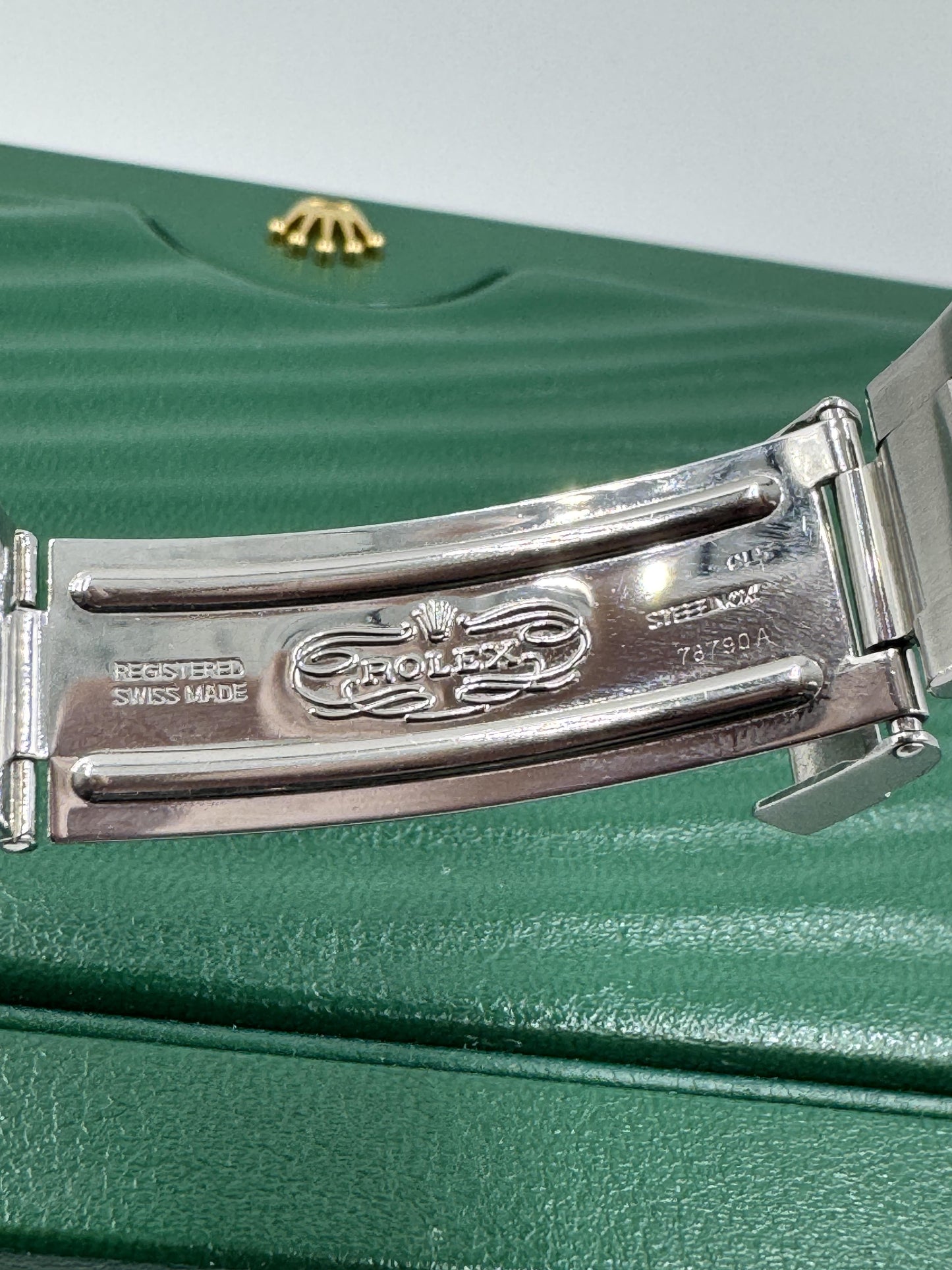 Full Set Rolex Explorer 16570 Black Dial Box And Papers F-Serial No Holes Case