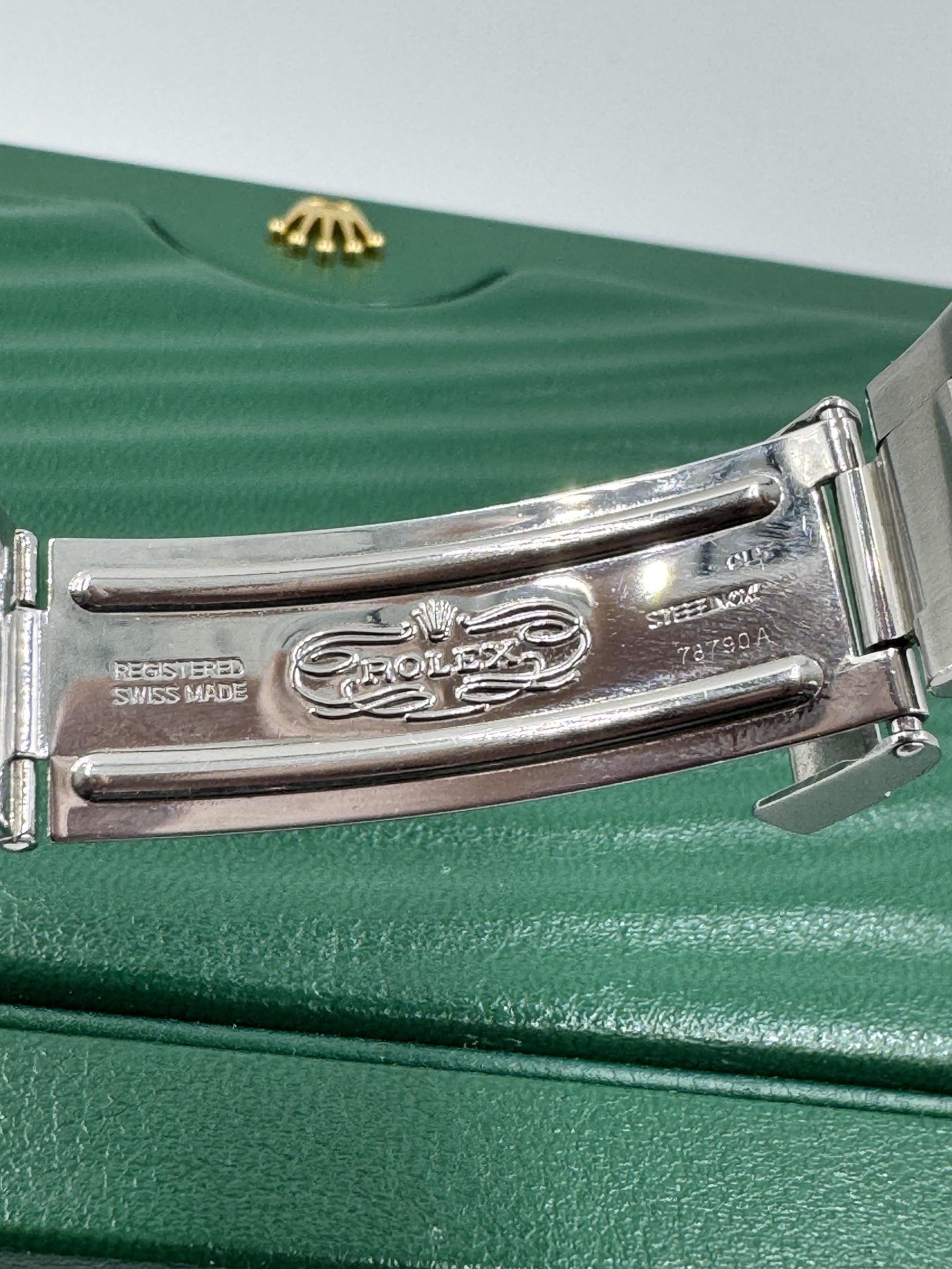 Full Set Rolex Explorer 16570 Black Dial Box And Papers F-Serial No Holes Case