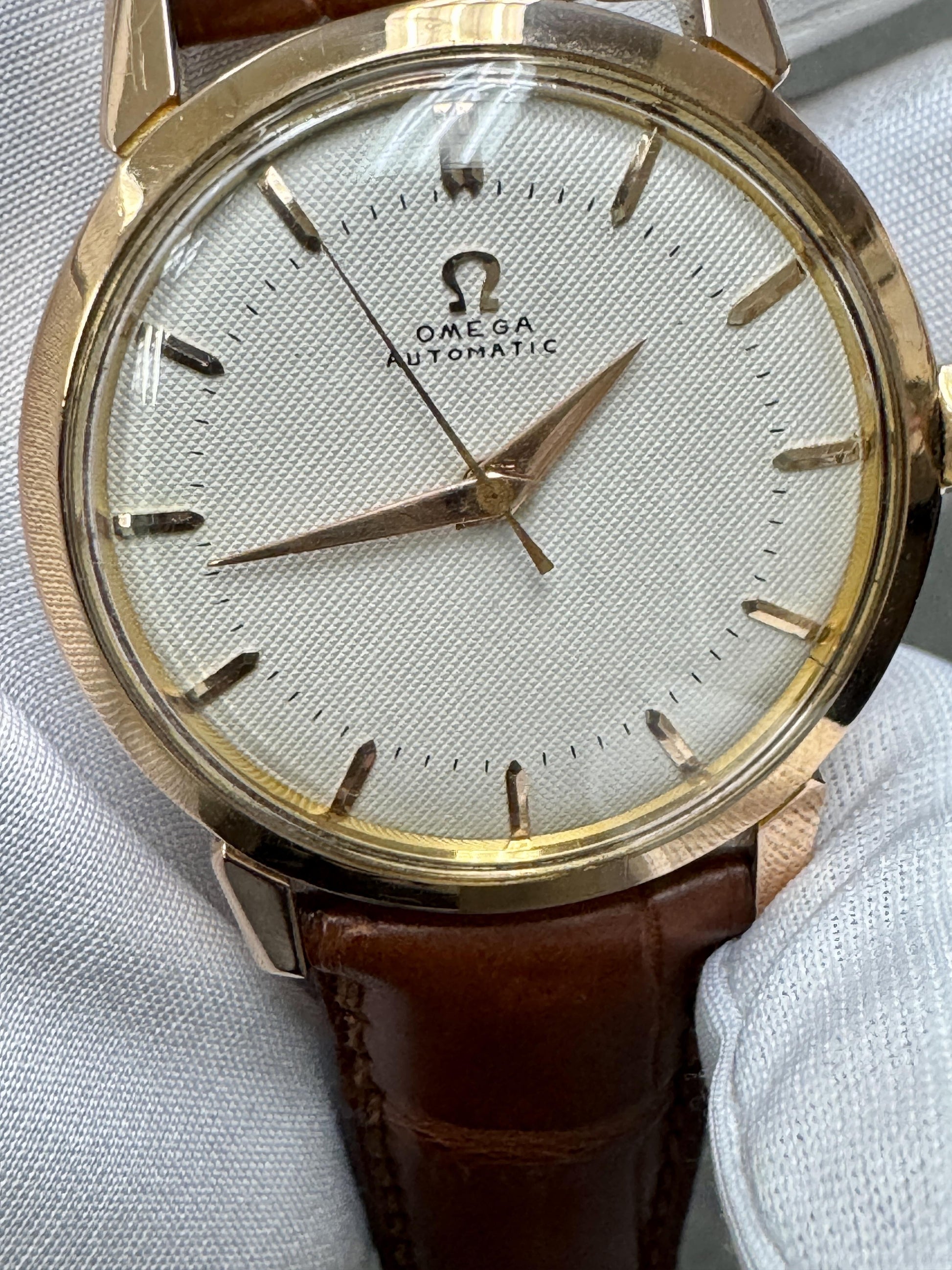 Vintage Omega Seamaster 33mm Ref 2866 SC 18k Rose Gold Automatic