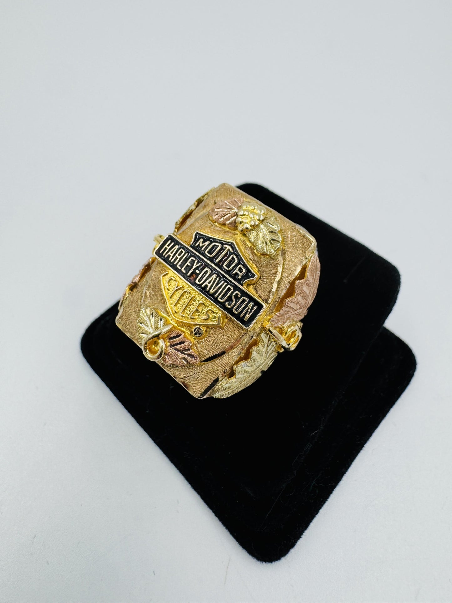 Vintage Harley Davidson Black Hills Gold Ring