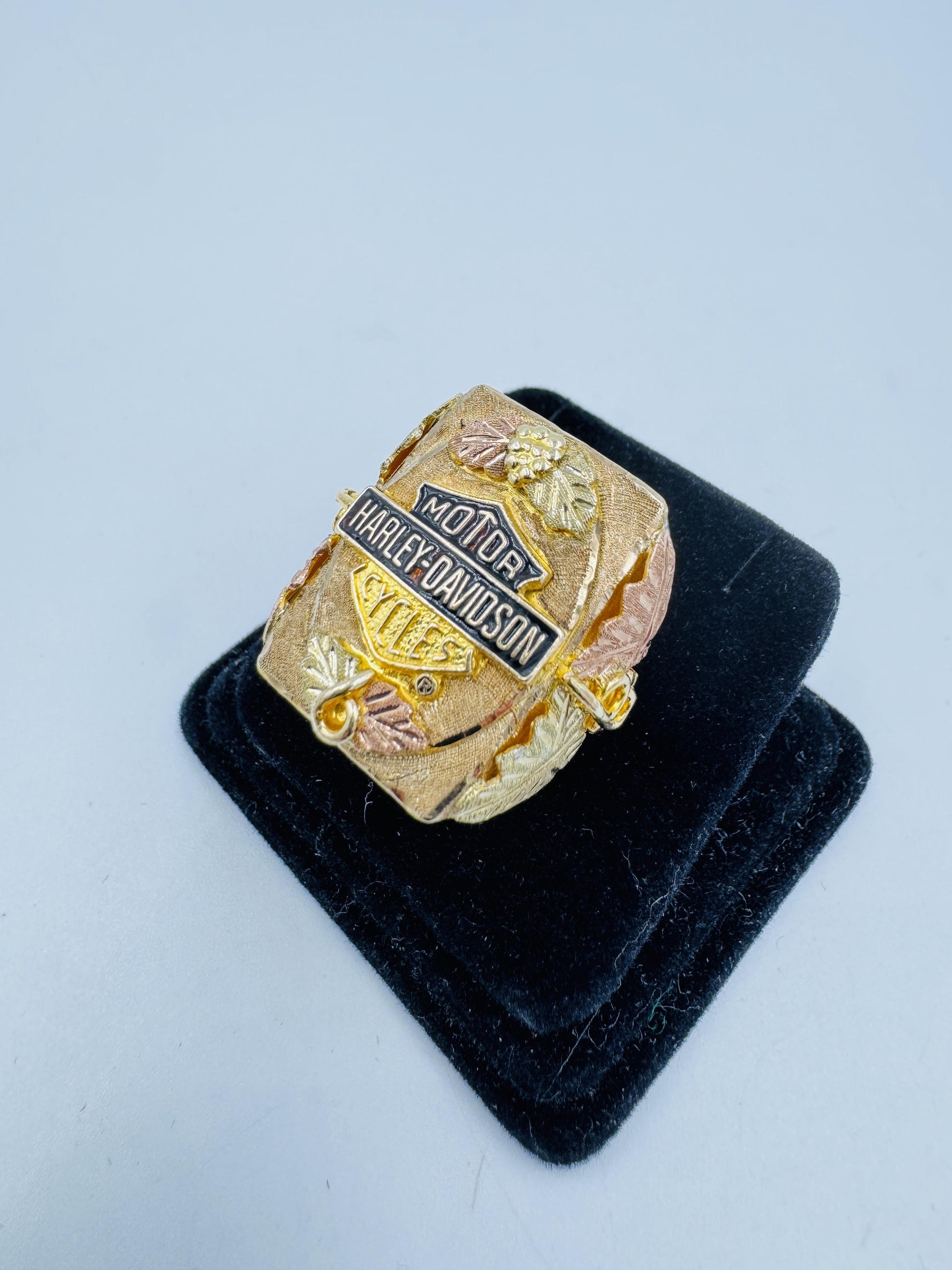 Vintage Harley Davidson Black Hills Gold Ring