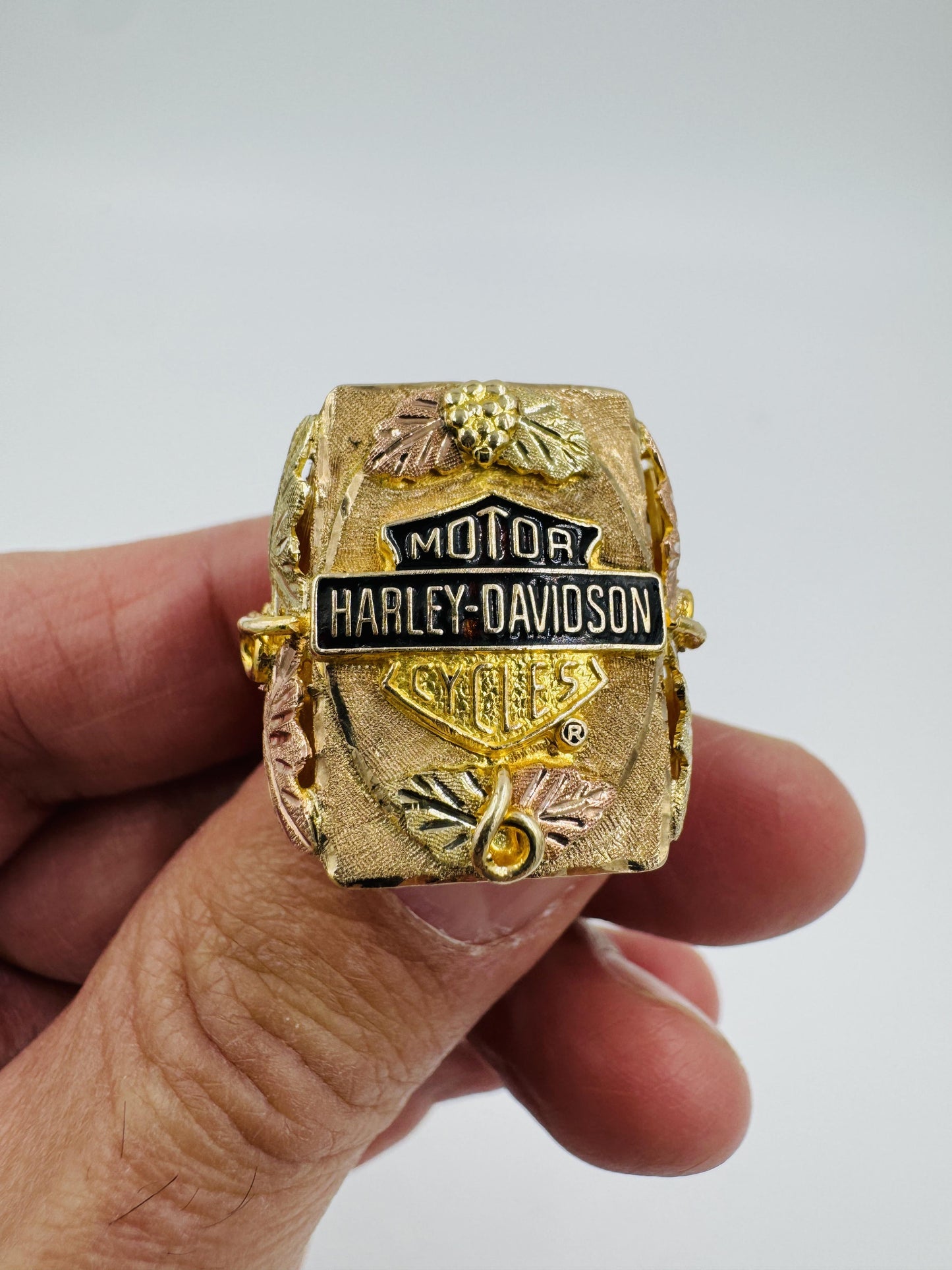Vintage Harley Davidson Black Hills Gold Ring