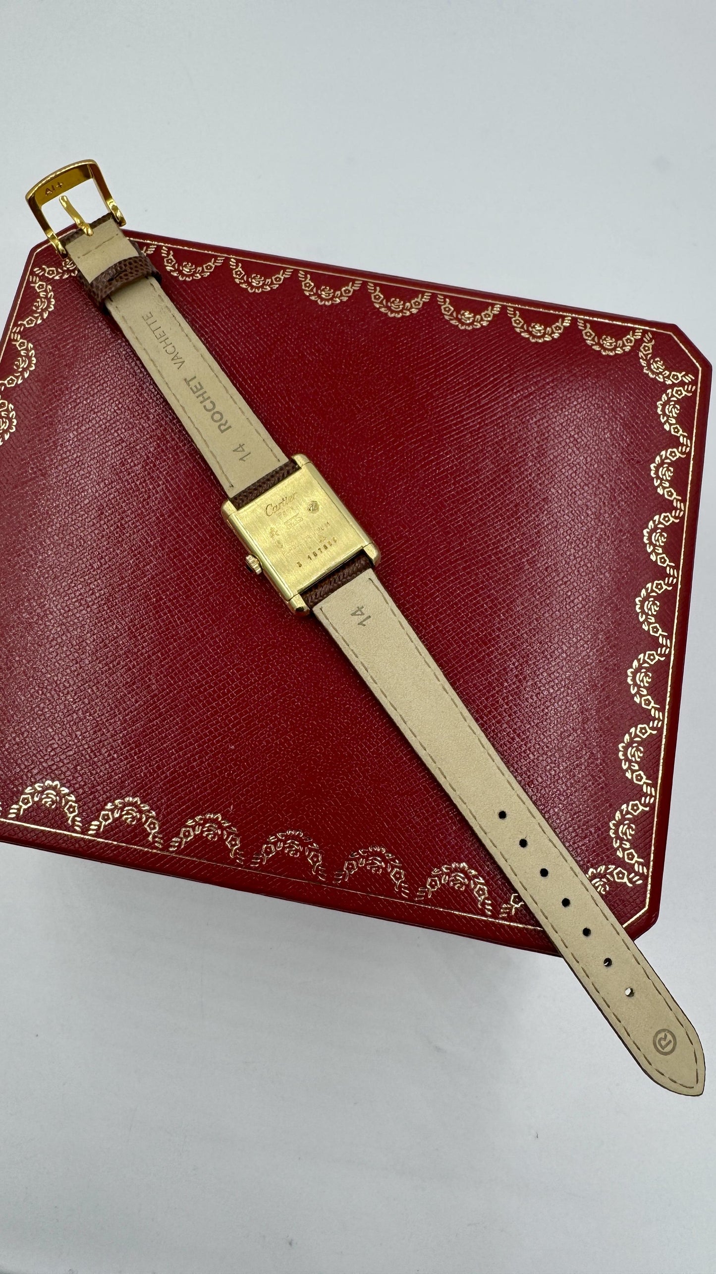 Vintage Cartier Tank Vermeil Manual Wind Watch