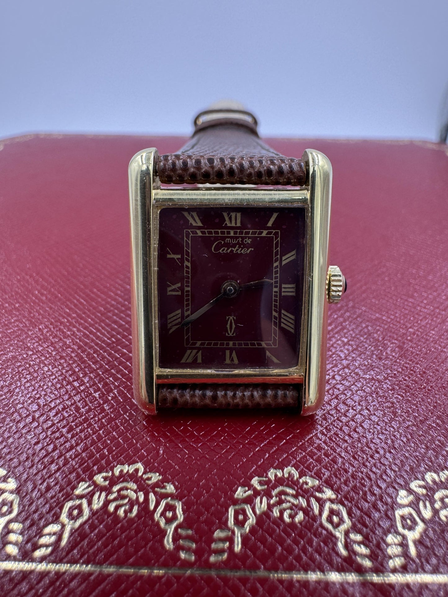 Vintage Cartier Tank Vermeil Manual Wind Watch