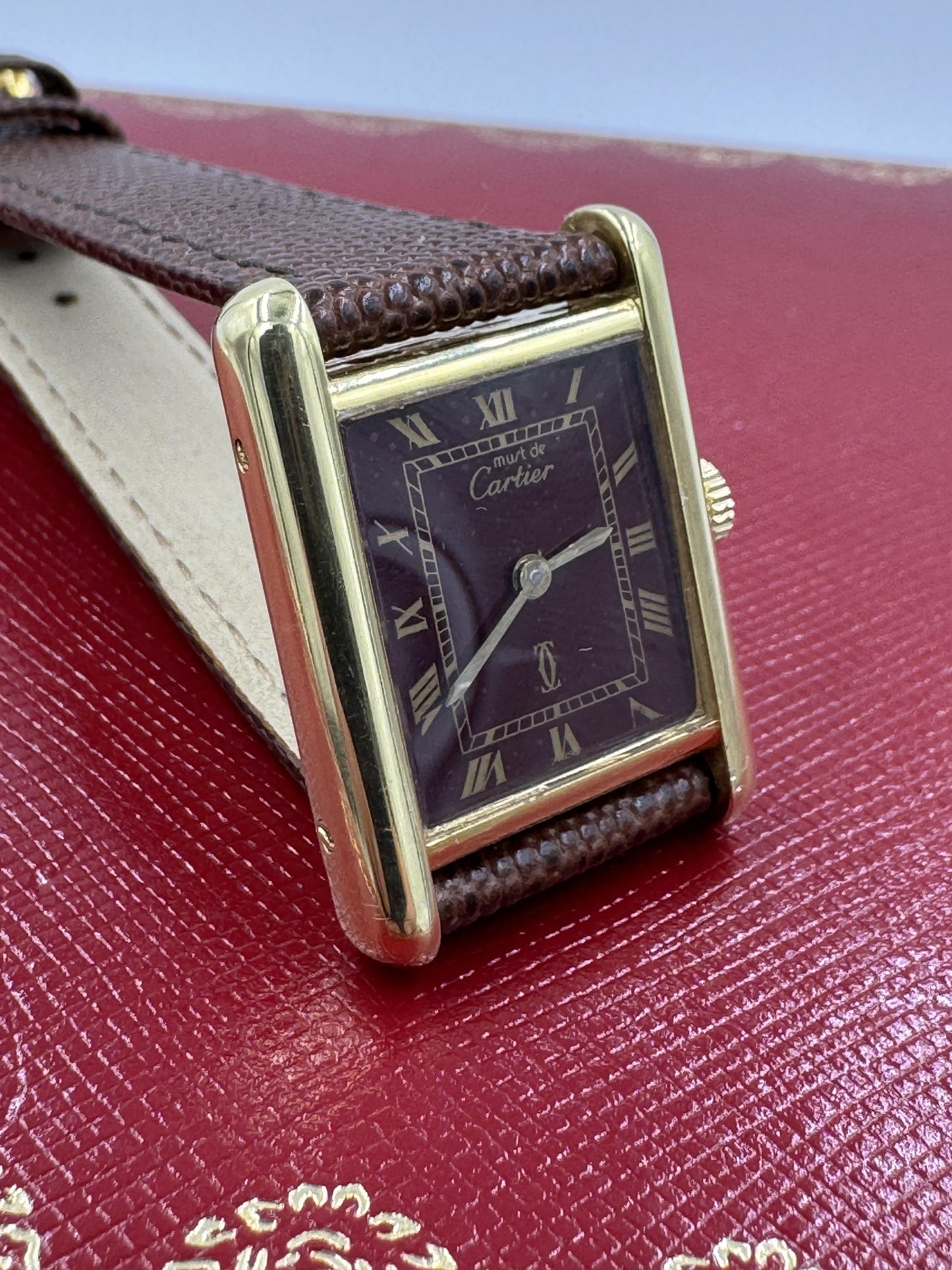 Vintage Cartier Tank Vermeil Manual Wind Watch