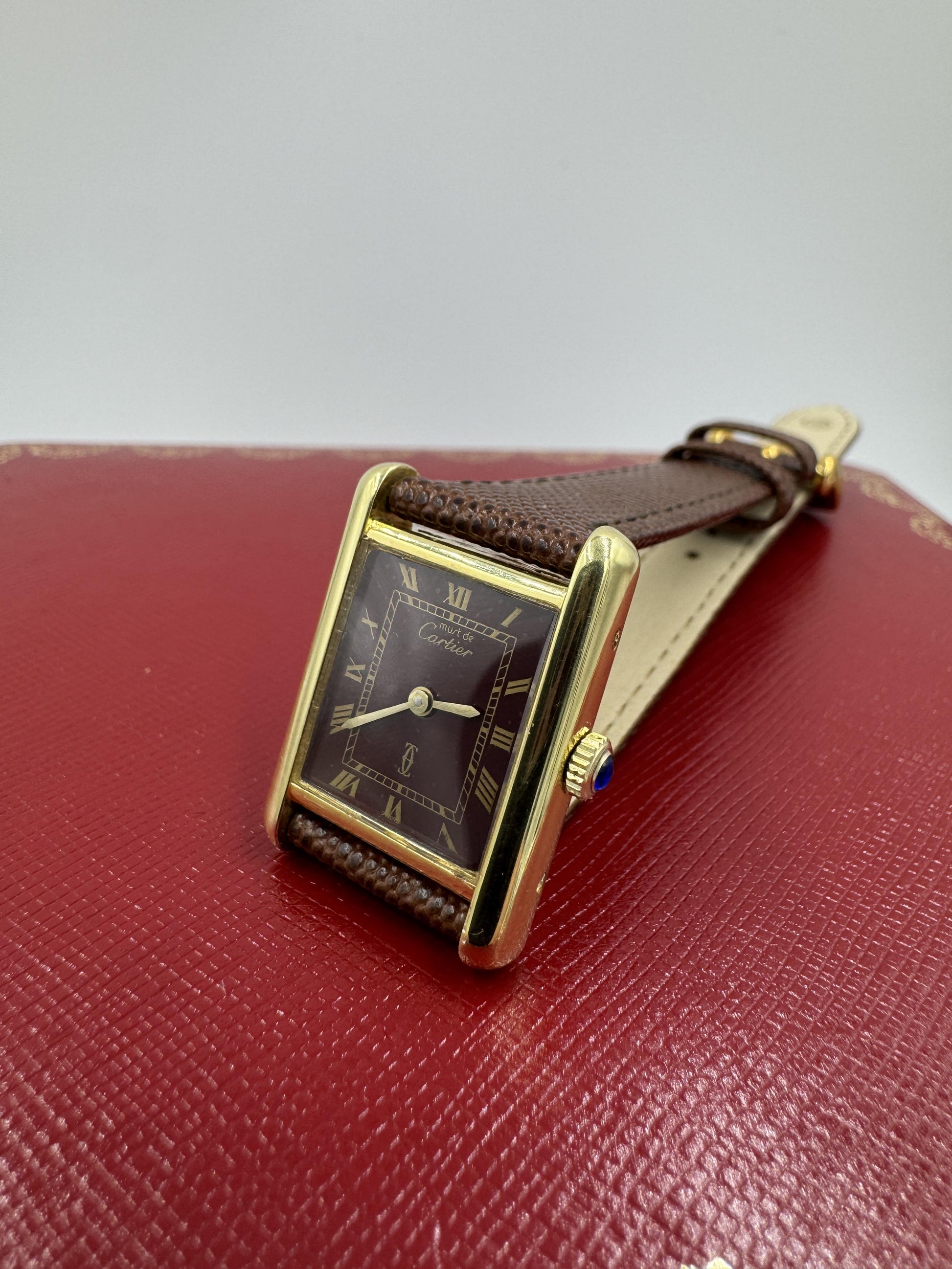 Vintage Cartier Tank Vermeil Manual Wind Watch