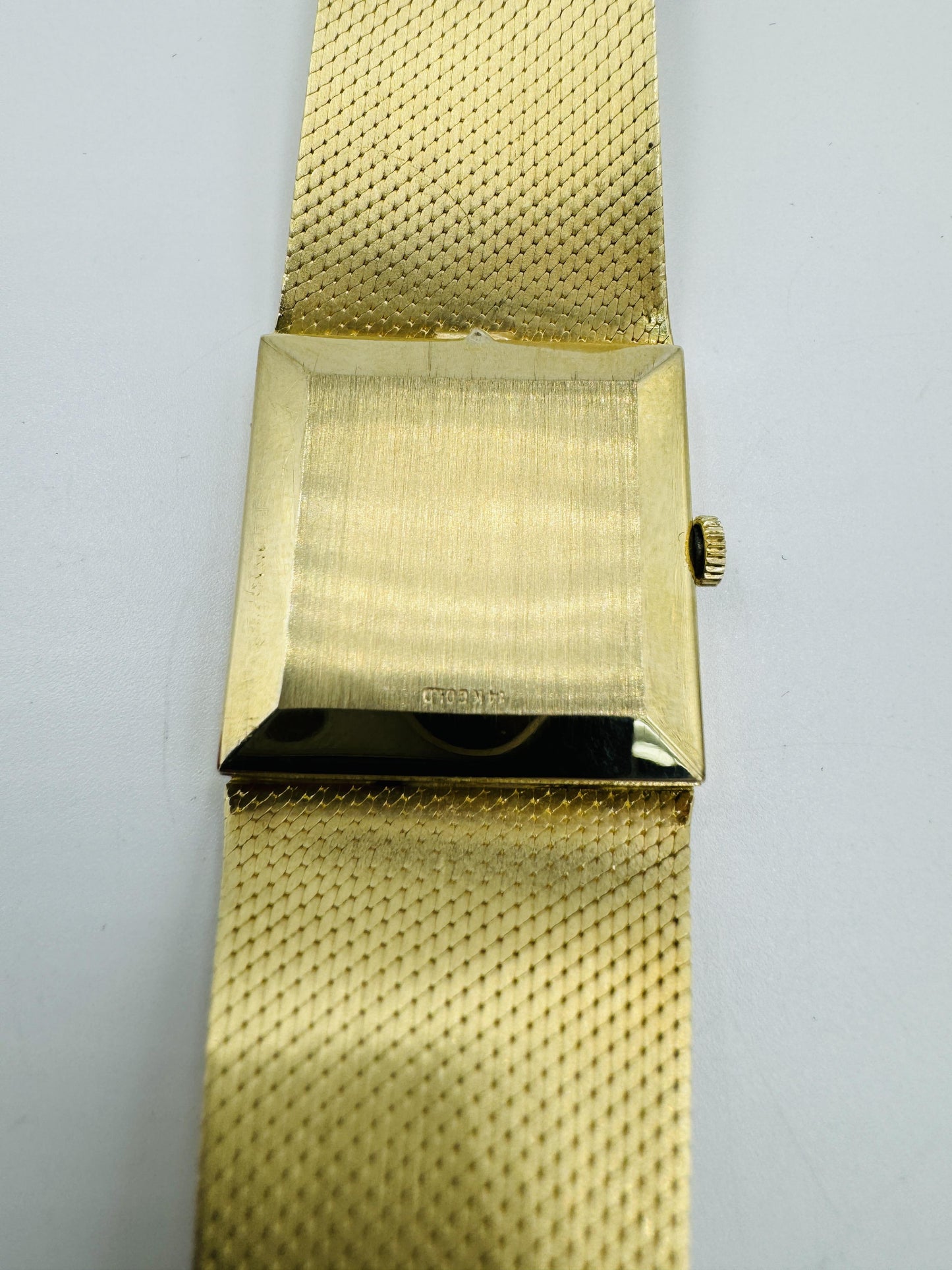 Vintage 14K Gold OMEGA Wristwatch Mesh Watch Swiss Mechanical Movement