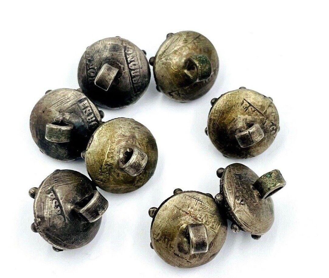 Incredible Hallmarked Antique Dutch Silver Cloak Button Buttons set of 8