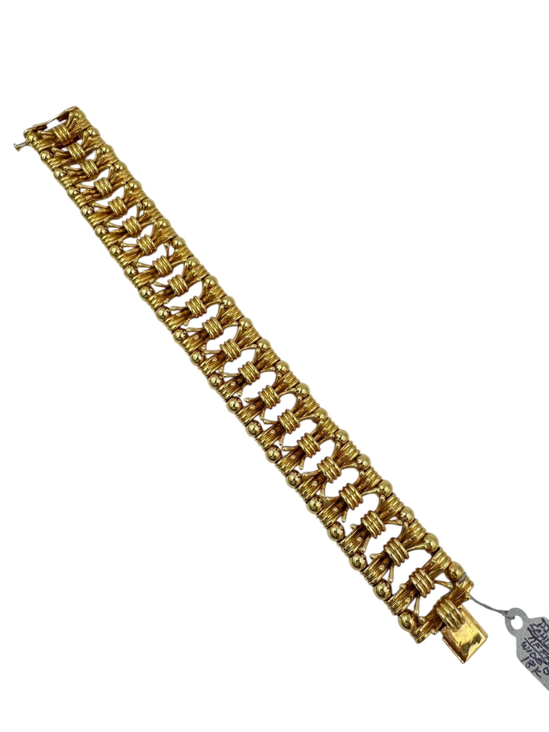 Tiffany Schlumberger 18k Fancy Link Wide Bracelet