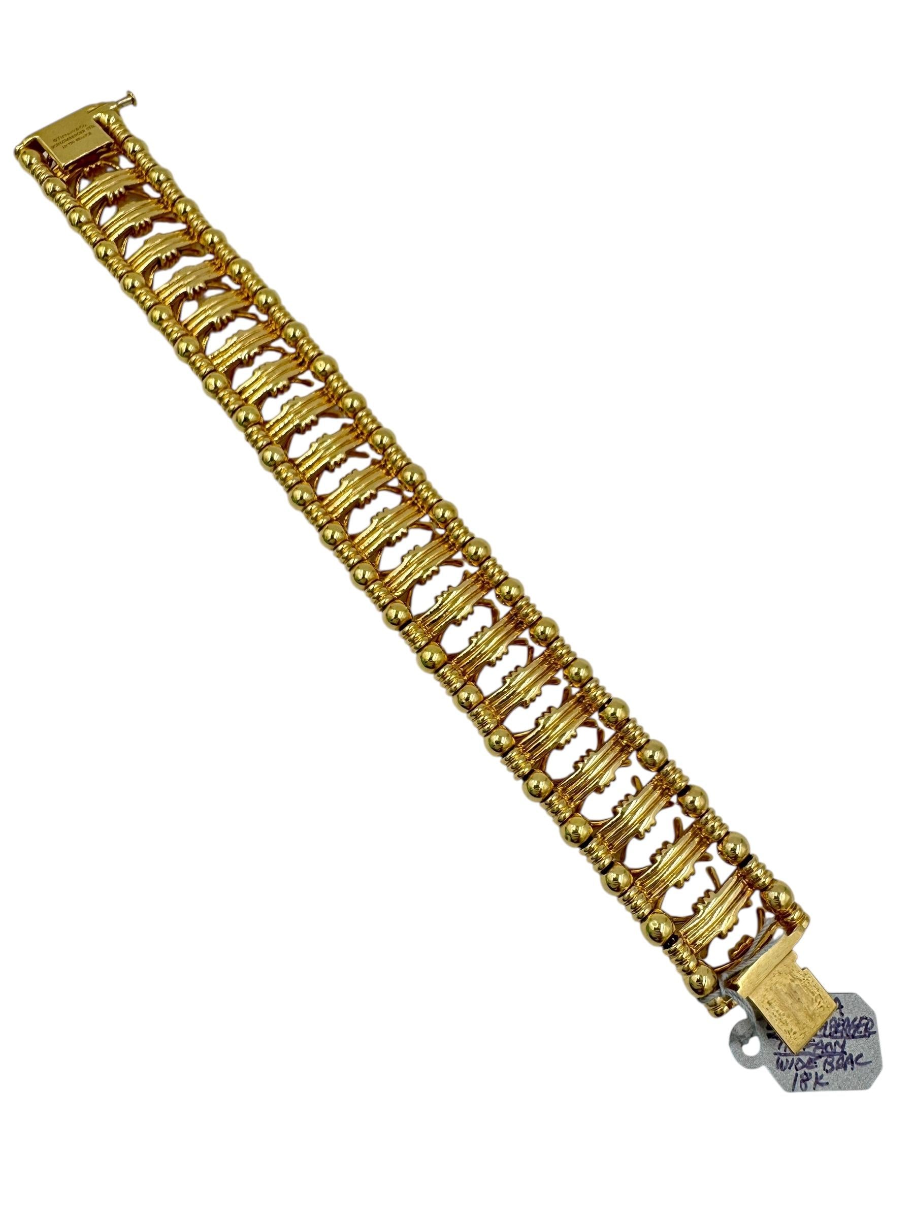Tiffany Schlumberger 18k Fancy Link Wide Bracelet