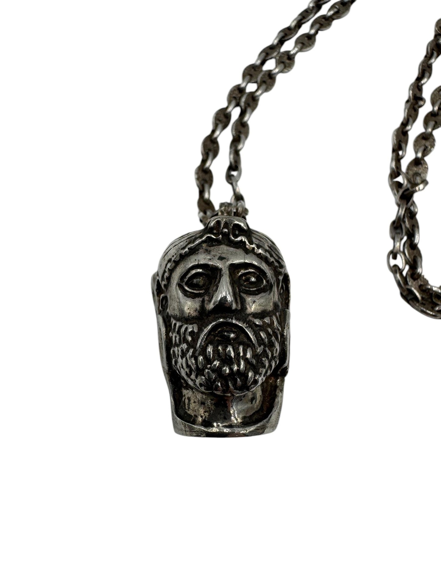 Zolotas Greece 950 Silver Pendant Necklace Greek Man