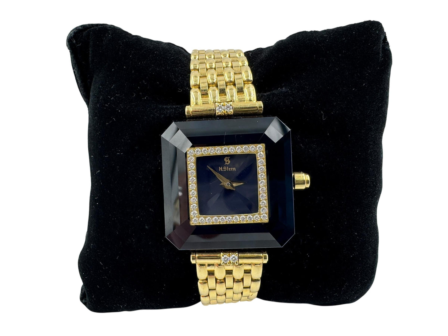 H. Stern 18k Gold Blue Sapphire and Diamond Watch
