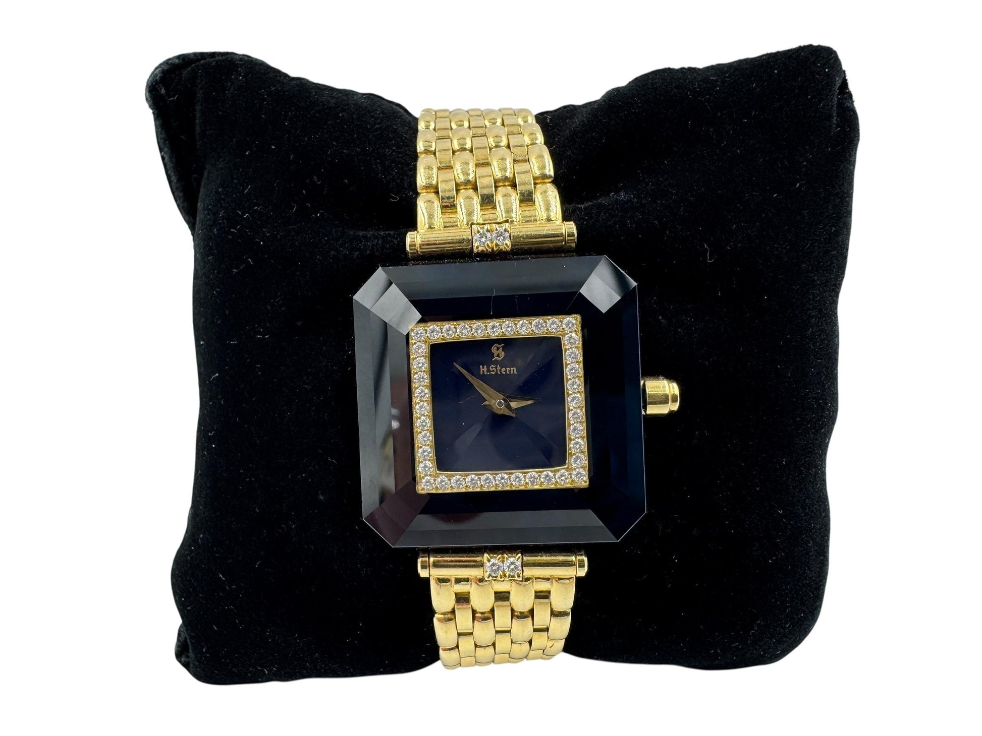 H. Stern 18k Gold Blue Sapphire and Diamond Watch