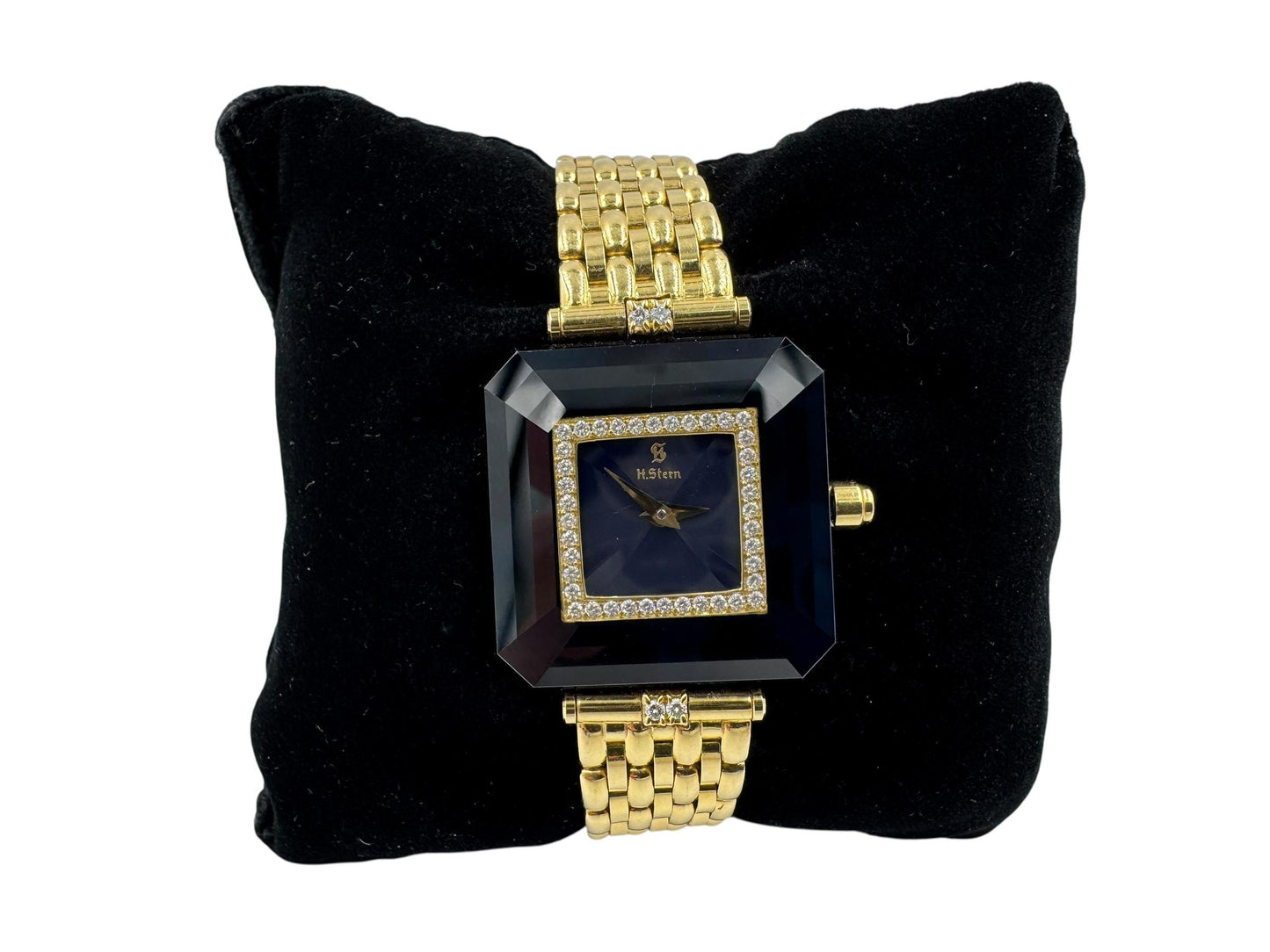 H. Stern 18k Gold Blue Sapphire and Diamond Watch
