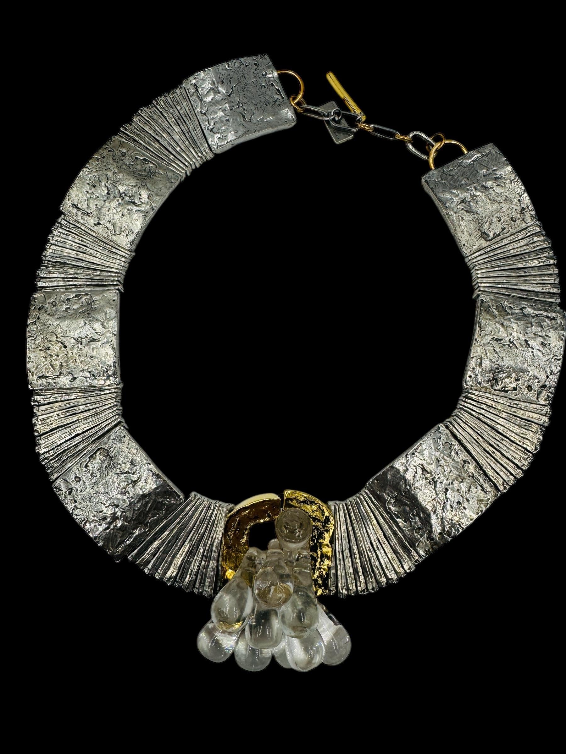 Anne Marie Chagon Parure Brutalist Set Bracelet Neckkace Ring