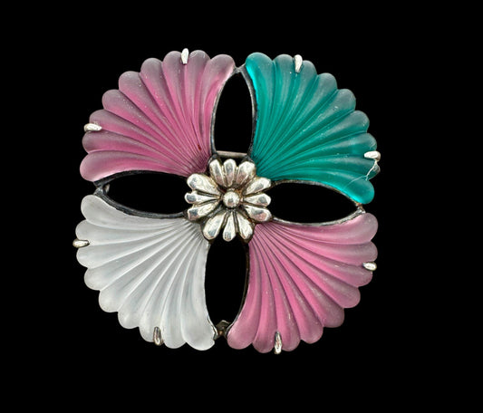 Rare Kenneth Cole Sterling Silver Flower Brooch pin