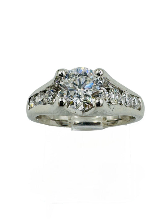 Platinum Diamond Engagement Ring EGL Certified