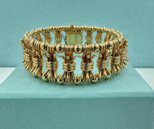 Tiffany Schlumberger 18k Fancy Link Wide Bracelet