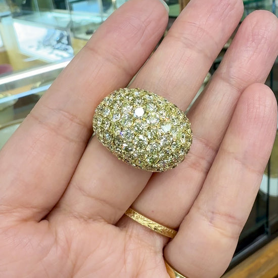 Diamond Dome Bombe Ring 18k
