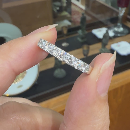 THE LEO .78ctw Diamond Band Ring 14k White Gold