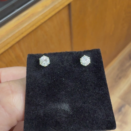 .55ctw Diamond Stud Earrings 14k Yellow Gold