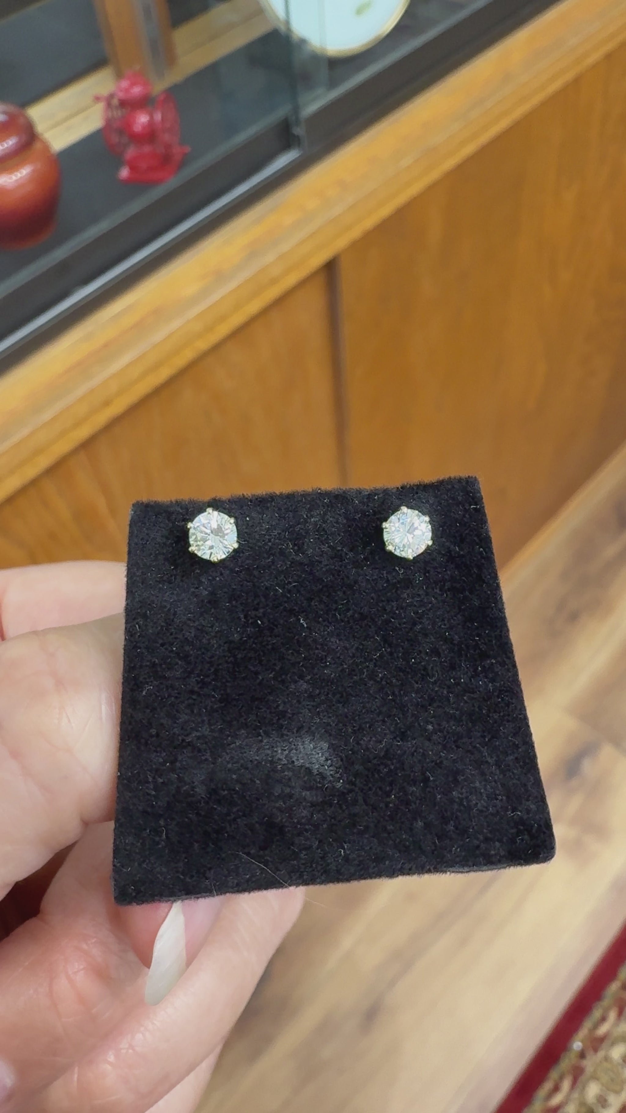 .55ctw Diamond Stud Earrings 14k Yellow Gold