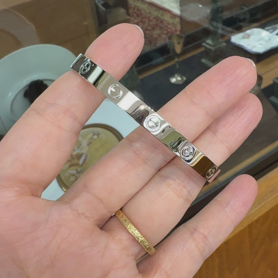 Cartier Love Cuff Bracelet 18k White Gold