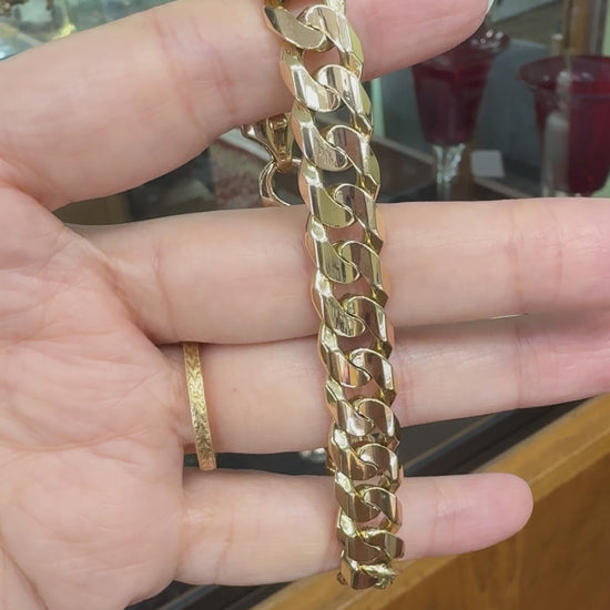 8"Curb Link Bracelet 14k Yellow Gold
