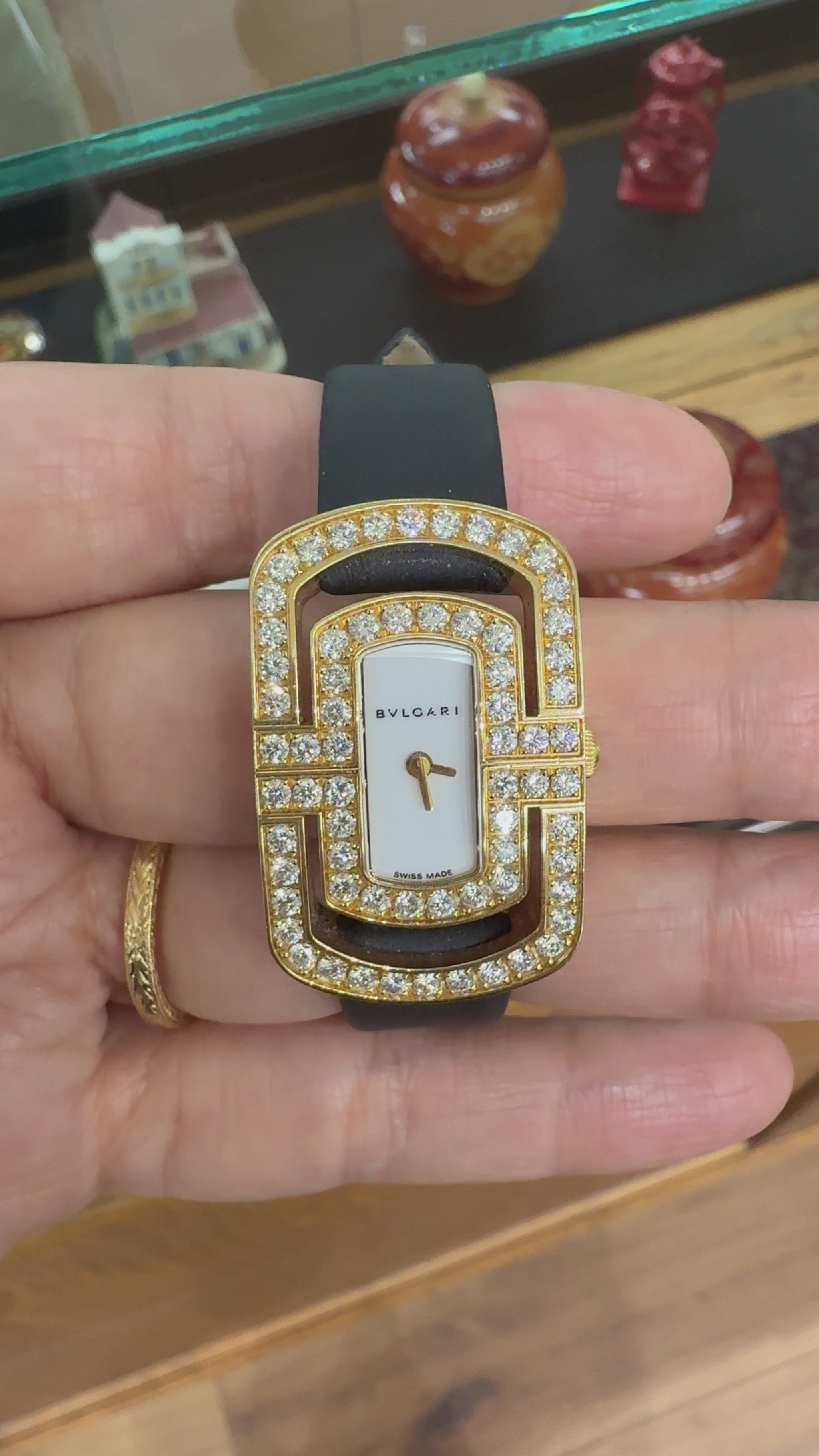 BVLGARI Bulgari Parentesi Diamond Watch 18k Yellow Gold