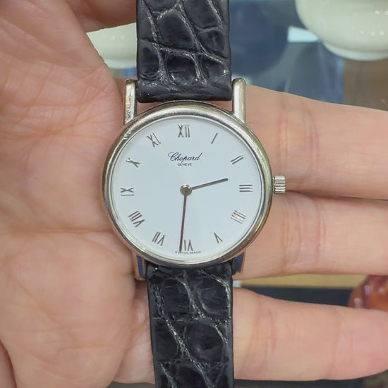Classic Chopard 18k White Gold 26.5mm Watch with Papers