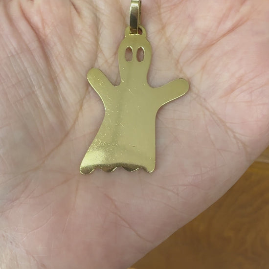 Estate Pomellato Large Ghost Pendant 18k Yellow Gold