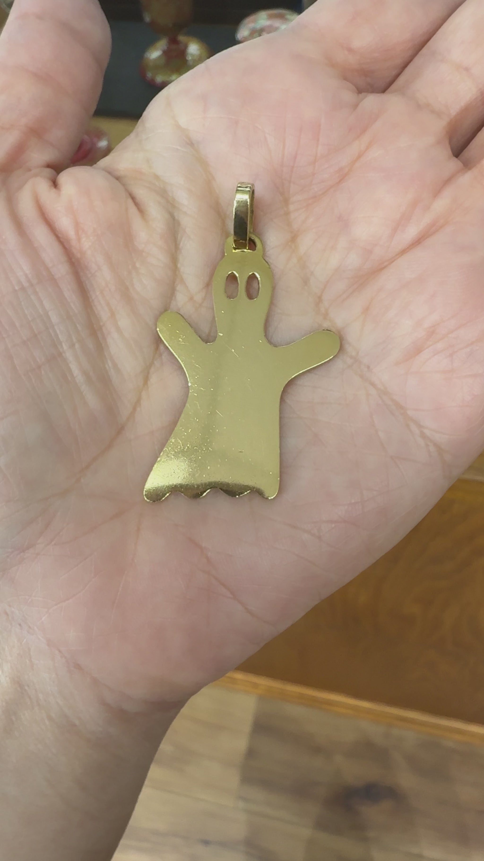 Estate Pomellato Large Ghost Pendant 18k Yellow Gold