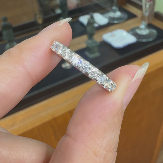 Estate Platinum Diamond Band Ring .70ctw