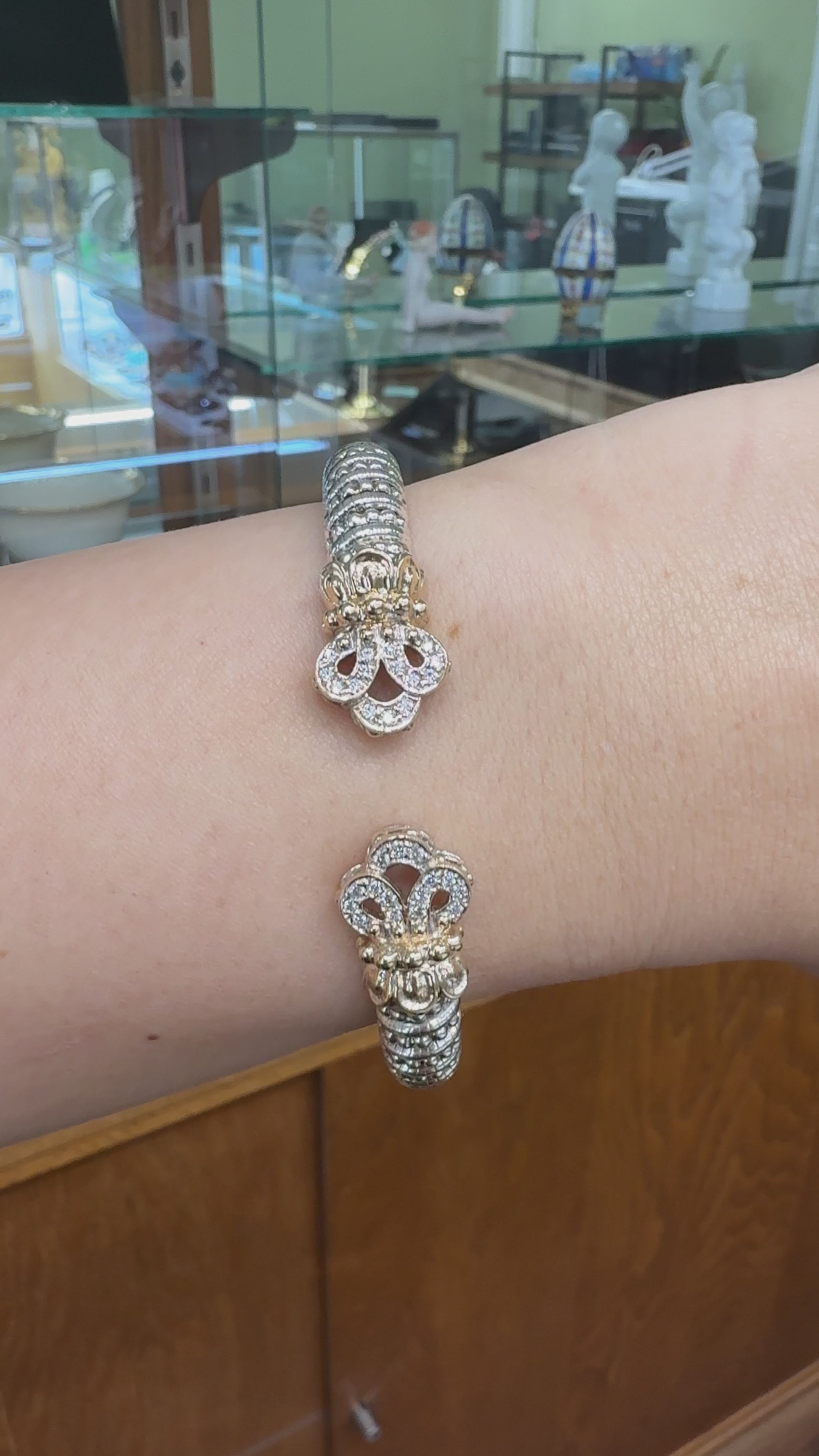 Alwand Vahan Diamond Cuff Bracelet 14k Gold/Sterling Silver