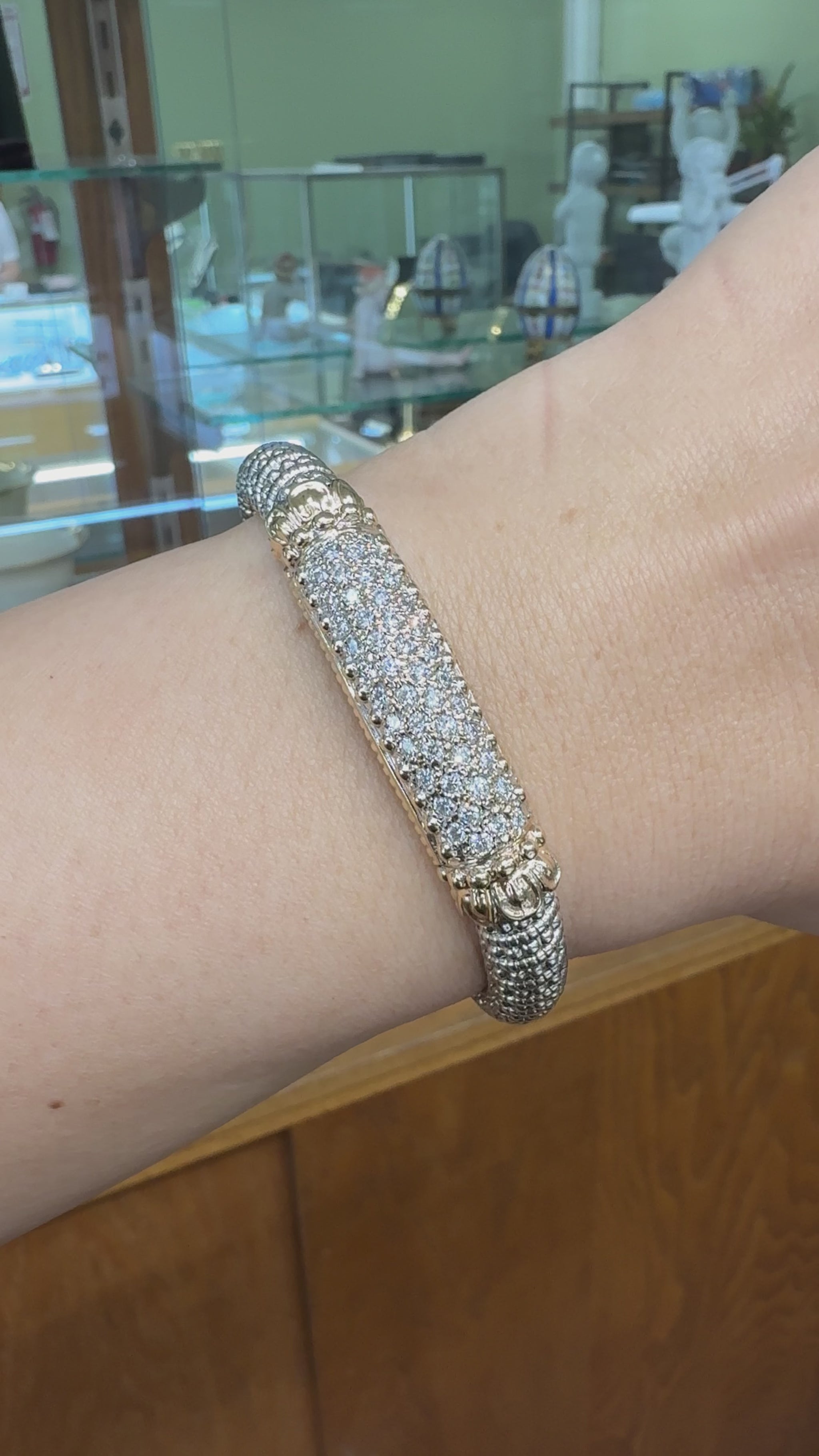 Alwand Vahan 8mm Diamond Bracelet 14k/Sterling Silver