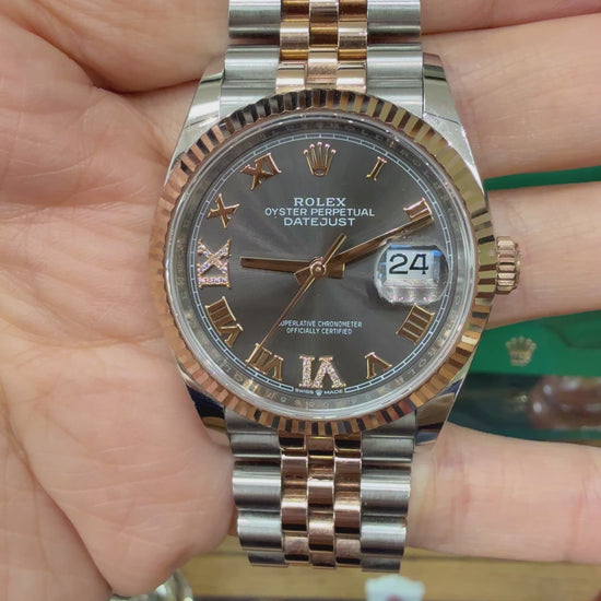Rolex Datejust 36mm Ref 126231-0023 Everose Gold Oystersteel Complete