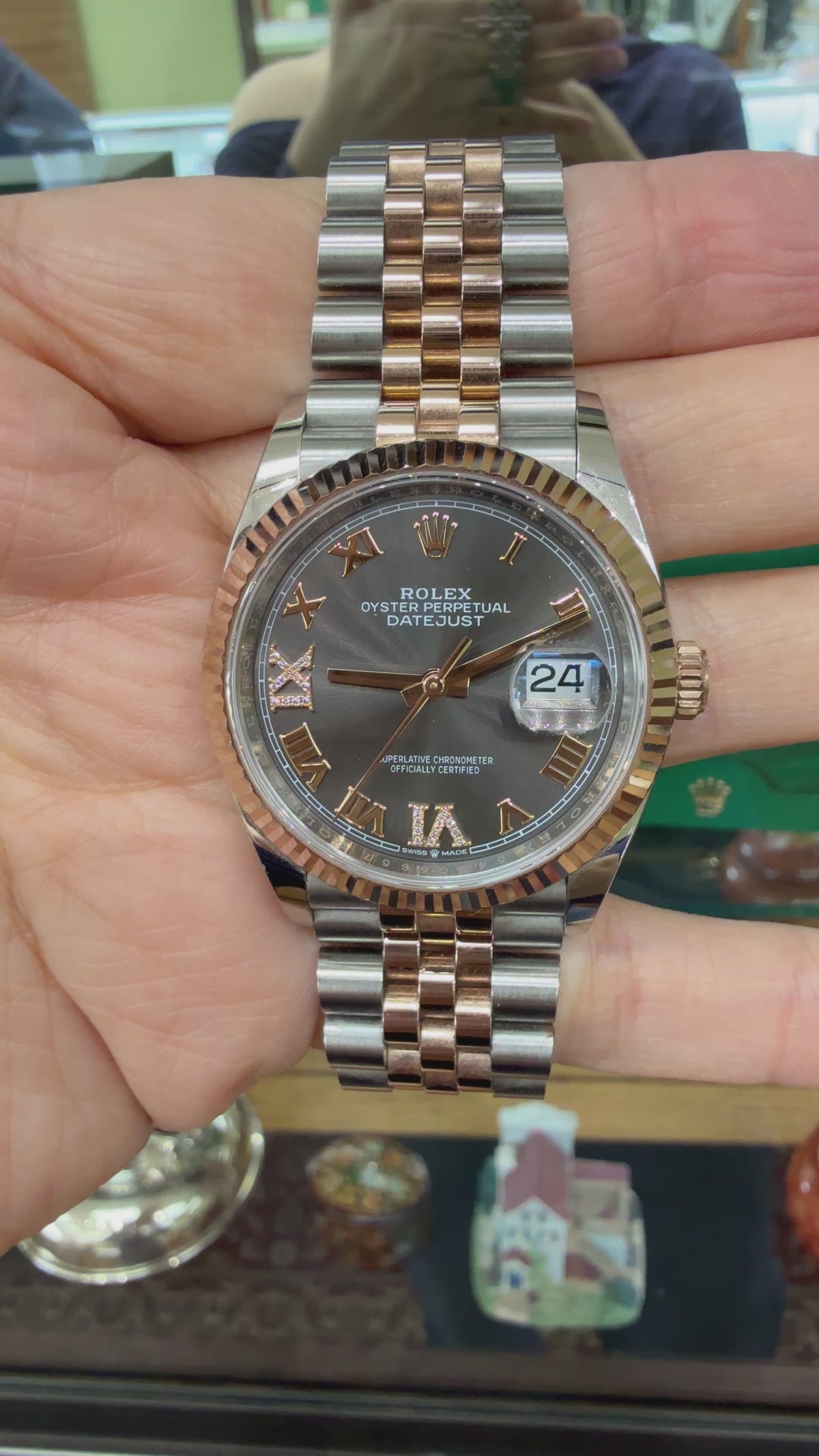Rolex Datejust 36mm Ref 126231-0023 Everose Gold Oystersteel Complete
