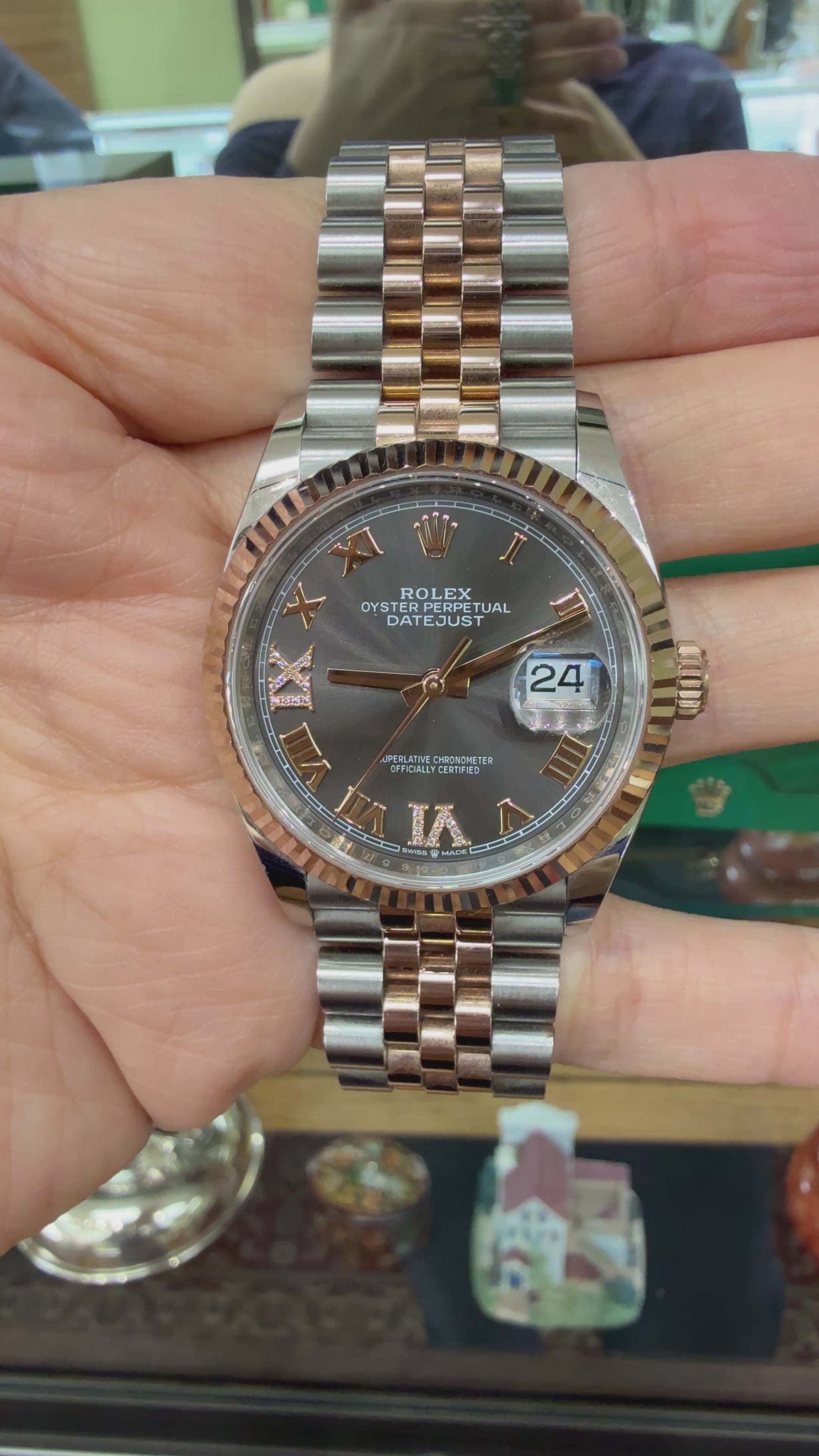 Rolex Datejust 36mm Ref 126231-0023 Everose Gold Oystersteel Complete
