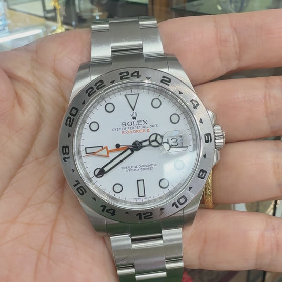Rolex 216570 Explorer II Polar White Dial Steel 42mm Watch Box Full links