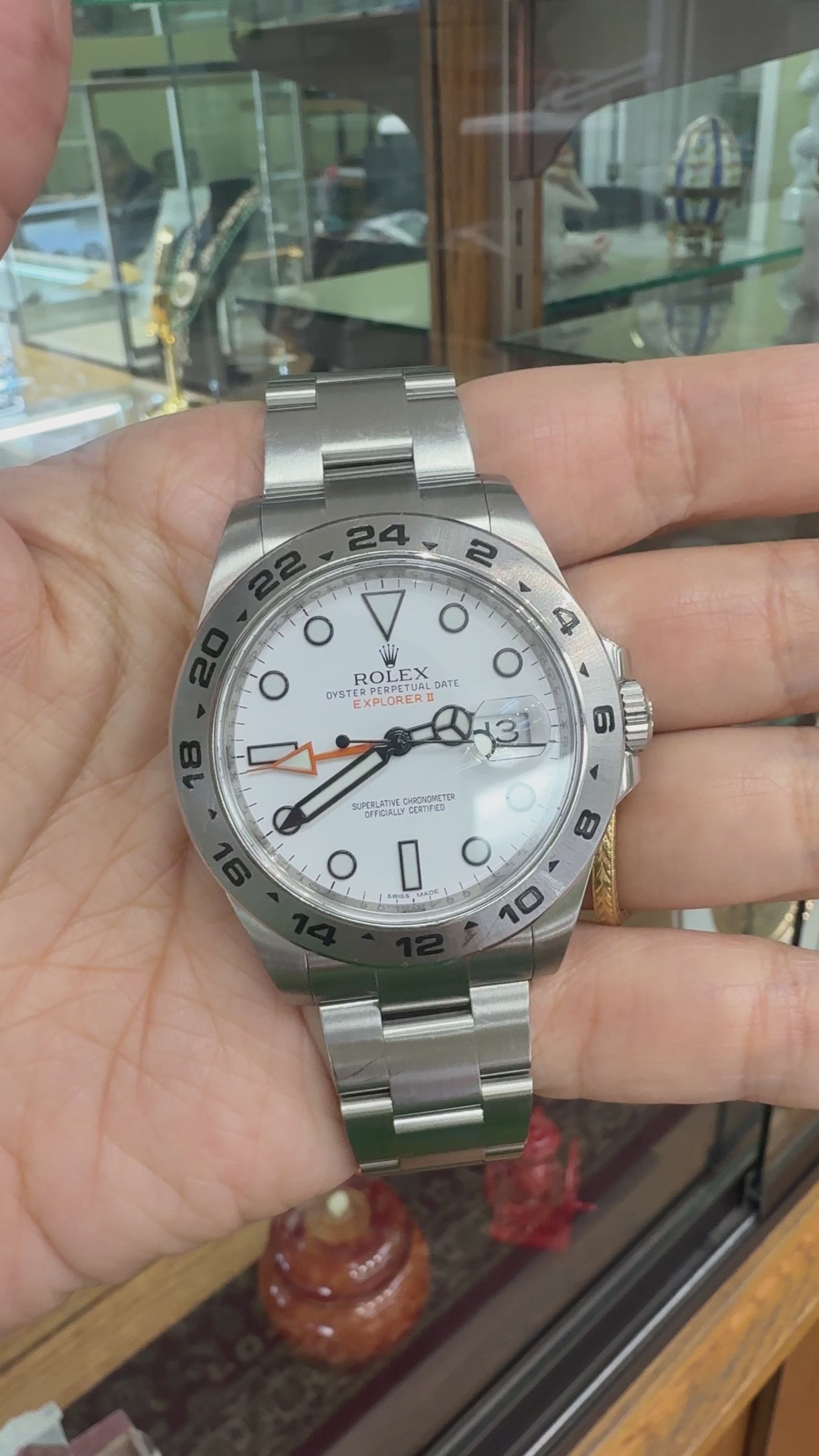 Rolex 216570 Explorer II Polar White Dial Steel 42mm Watch Box Full links