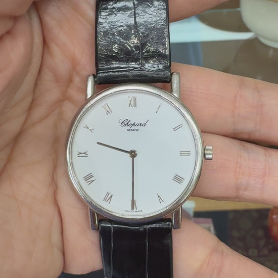 Vintage Chopard Rhonde Men's 33mm Classique Homme 18k white gold