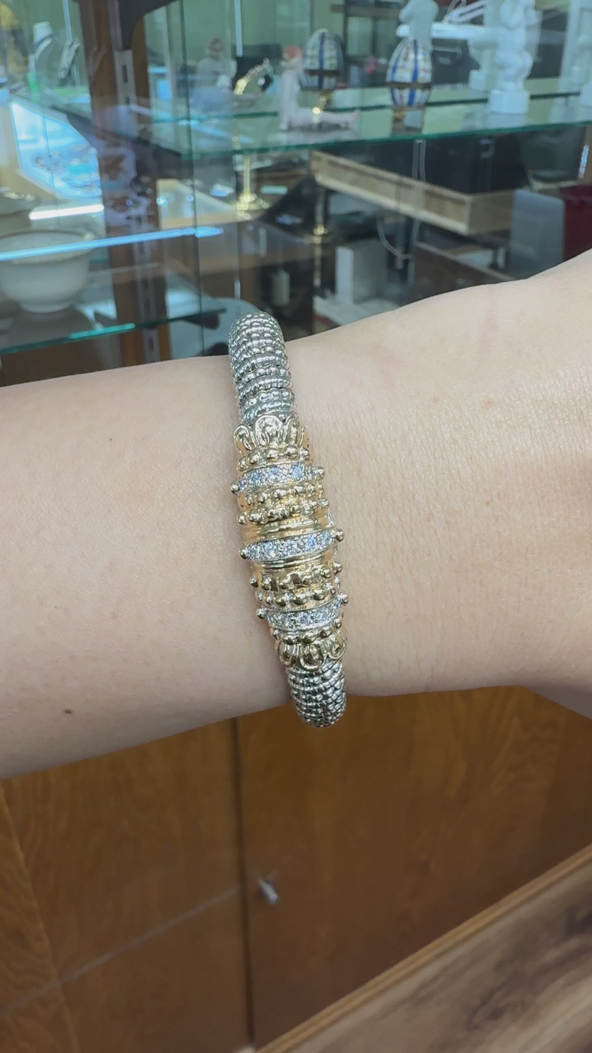 Alwand Vahan 8mm Diamond Bracelet 14k/Sterling Silver
