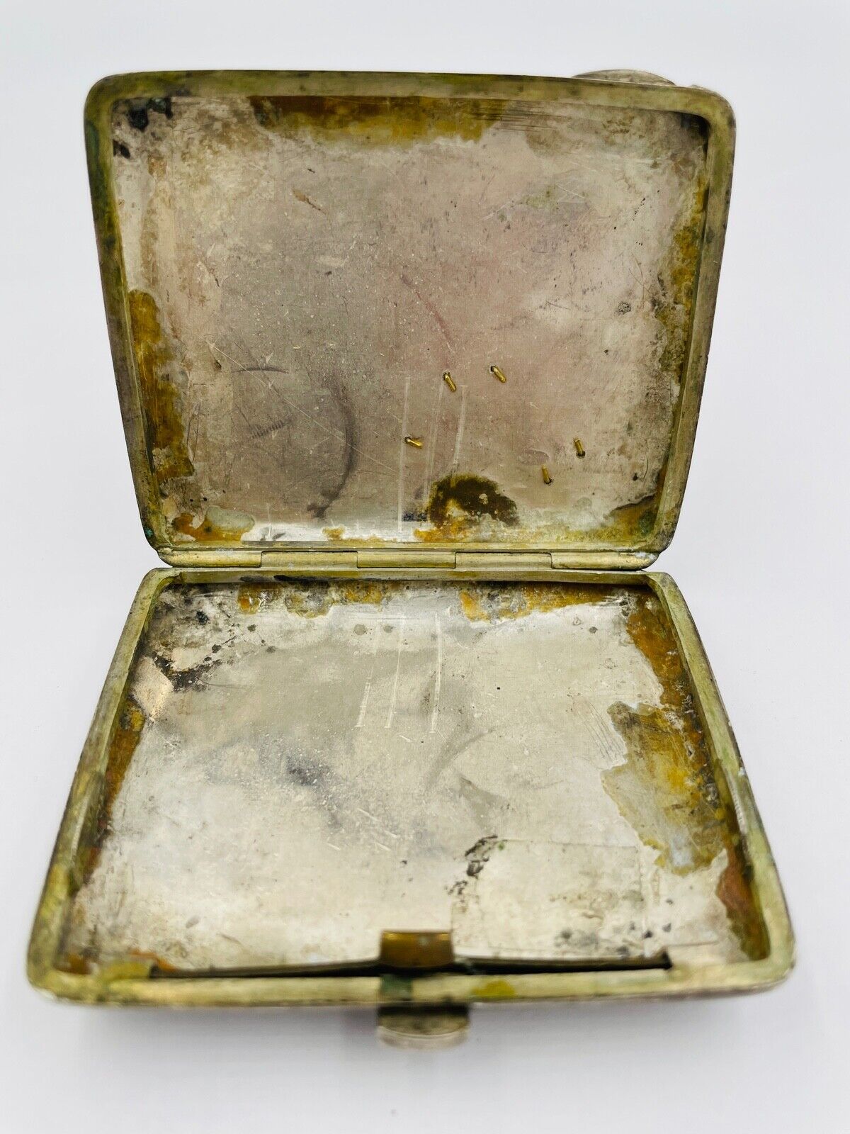 Antique German 800 Silver Art Nouveau Floral Pill Box Trinket 10k gold –  mainstjewelrywatches