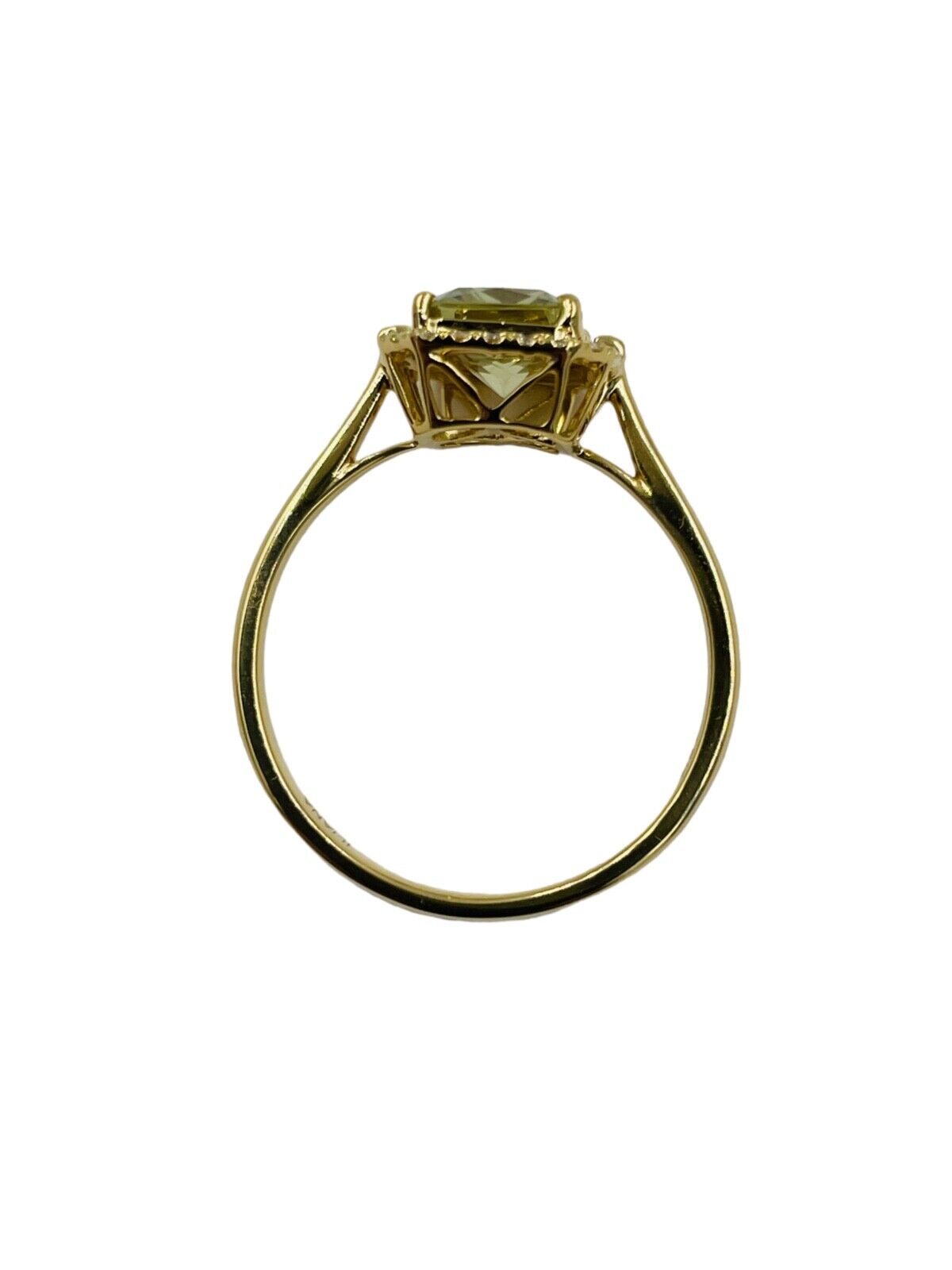 Iliana 18K Yellow Gold Diopside, Diamond Ring Size 9.5