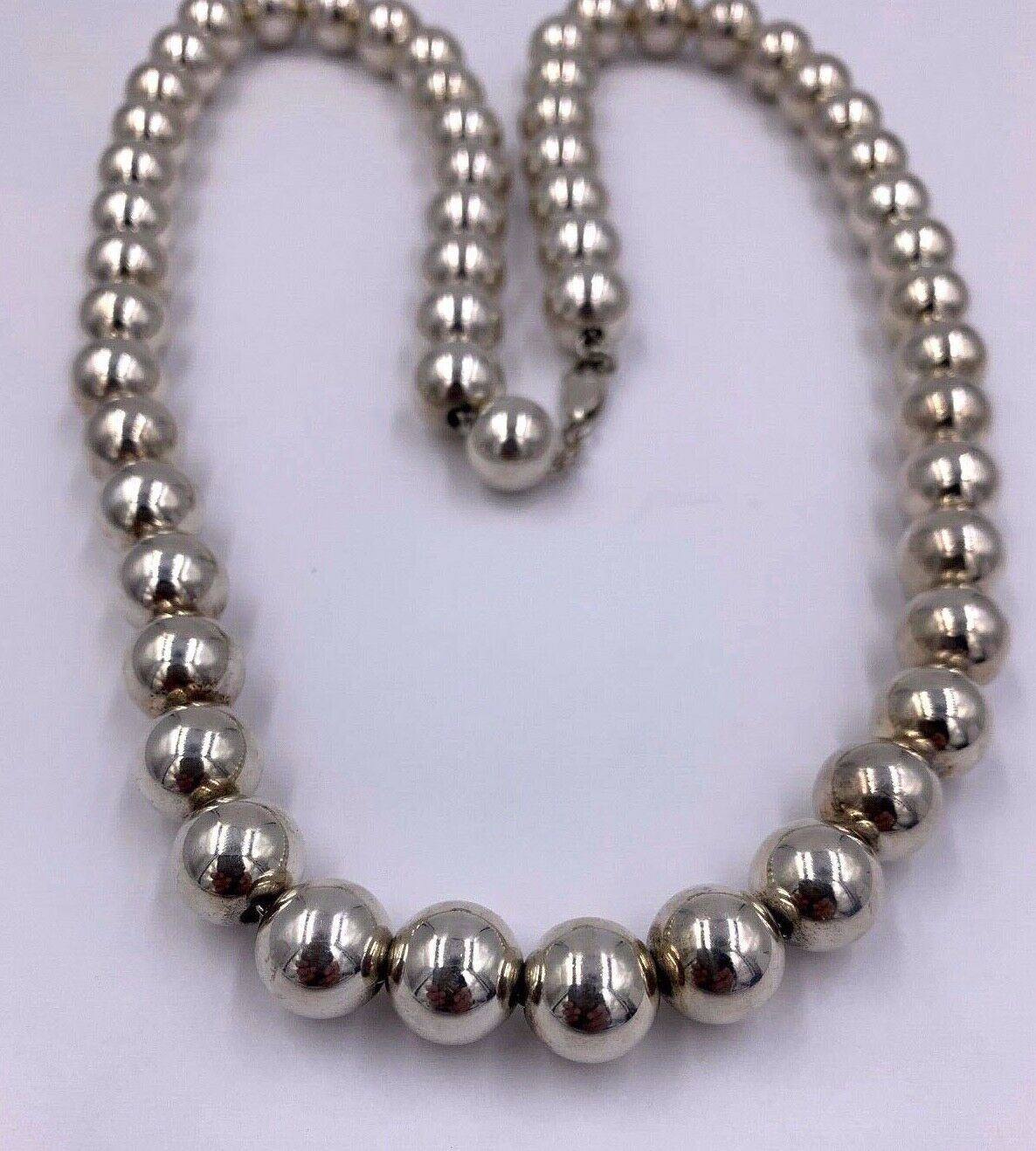 Vintage Sterling Silver cheapest Ball Necklace MS co. Whopping 137. Grams 31” Length.