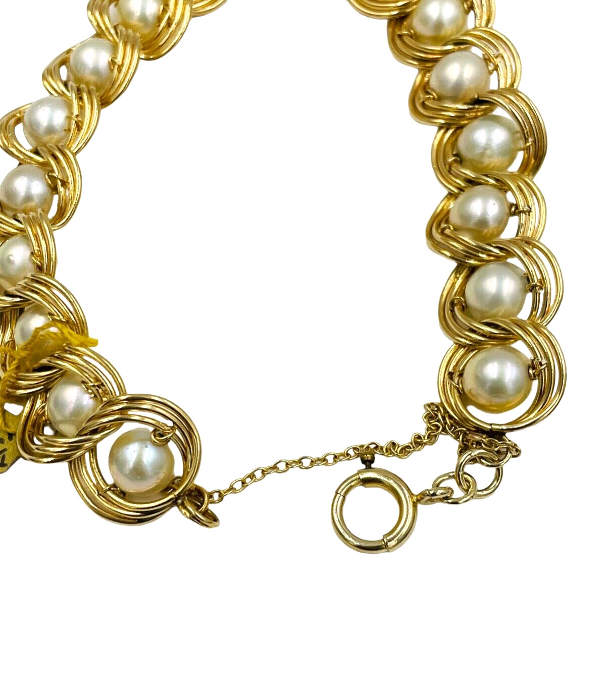 New Real Solid 14K Yellow Gold Ladies Leaf Link Bracelet 7 Inch Long 6.9 Gr  on eBid United States | 216639919