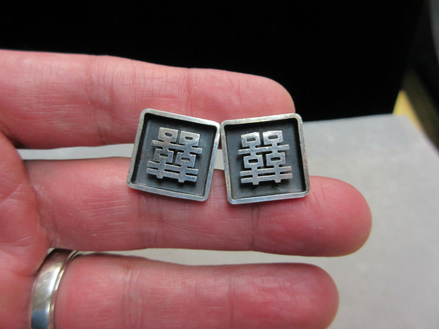 Harold Fithian Sterling Silver Cufflinks Modernist Vintage