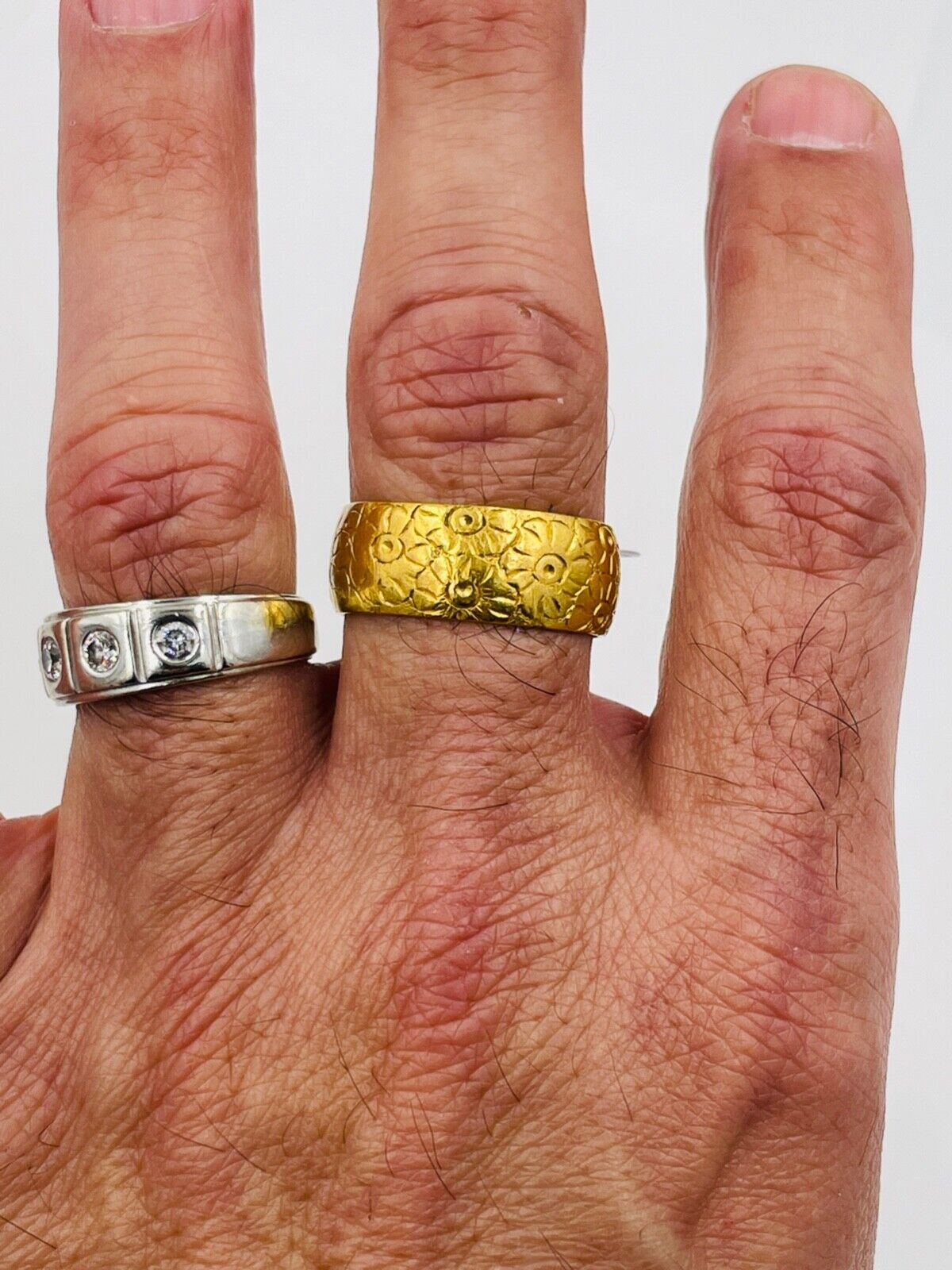 Antique 22K Solid Yellow Gold Ring Band Birmingham Circa 1862